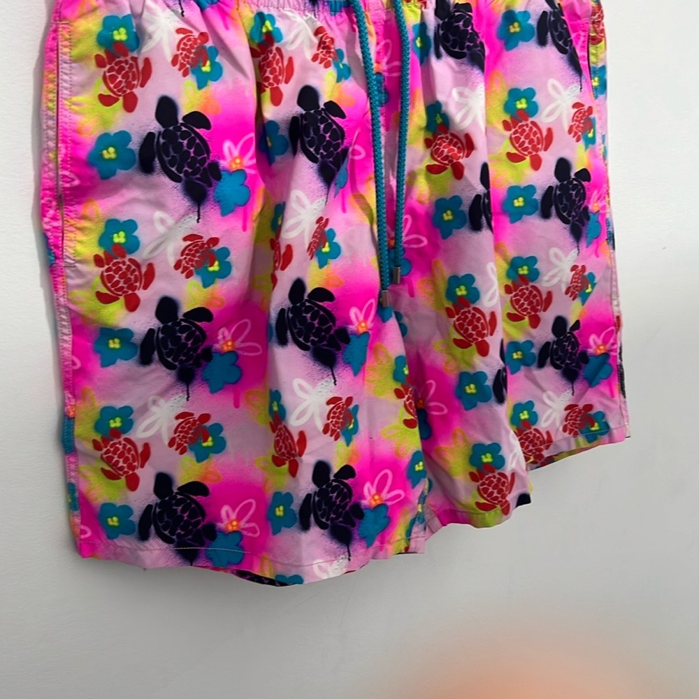 Vilebrequin Moorea Pink Okoa 1988 Turtles Graffiti Swim Shorts Men’s 4X-Large - Picture 3 of 11